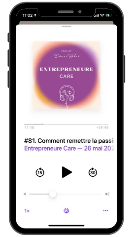 mockup podcast entrepreneure care